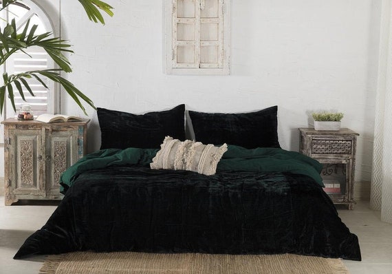Green 2024 velvet bedding
