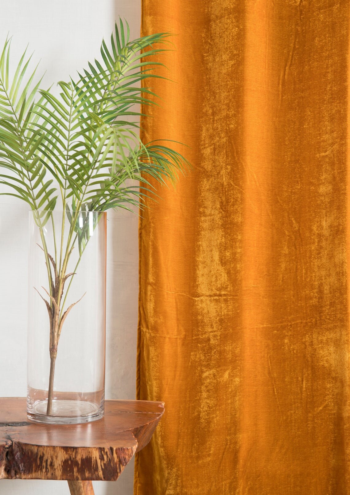 Luxury Velvet Curtain Mustard Gold Velvet Curtain Bohemian Etsy