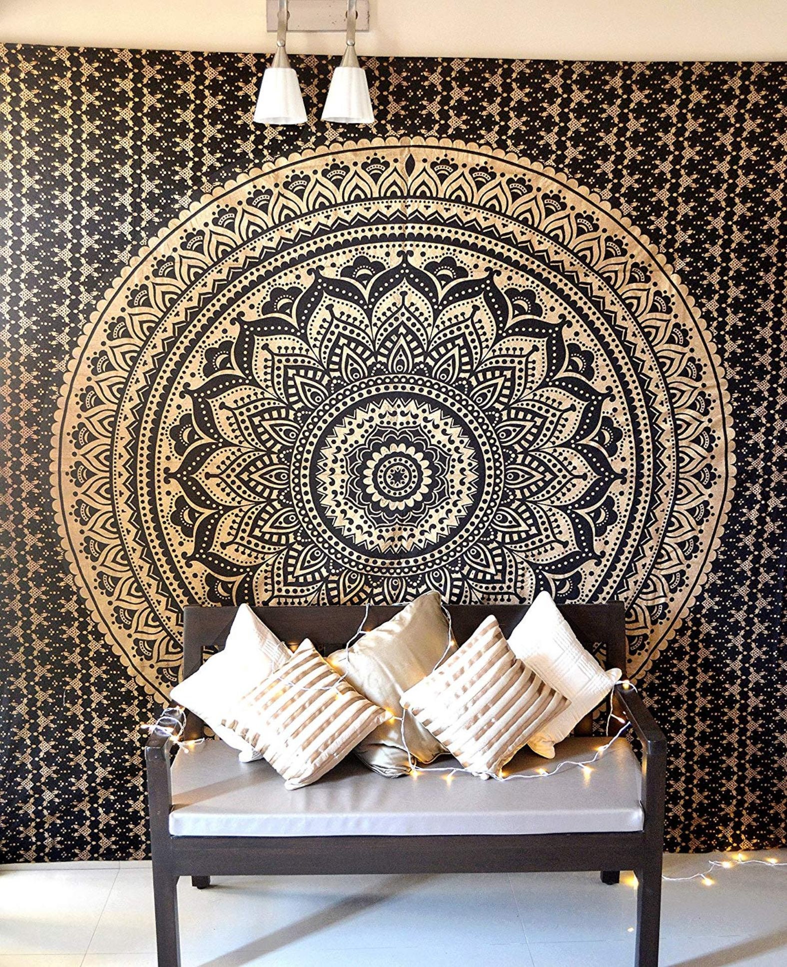 Mandala Tapestry Ombre Pattern Print Wall Hanging Decor