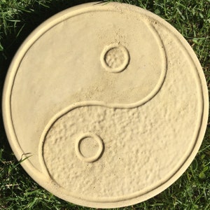 Yin Yang Garden Stepping Stones | Buff | Round | Concrete | FunkyRustics