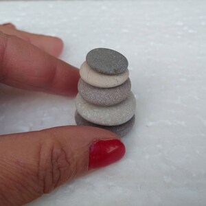 Miniature Pebble Cairn, Tiny Stacking Stones, Mini Cairn Stack, Balancing Stones, Mood Stones, Mindfulness Gift, Sustainable Home Decor image 4