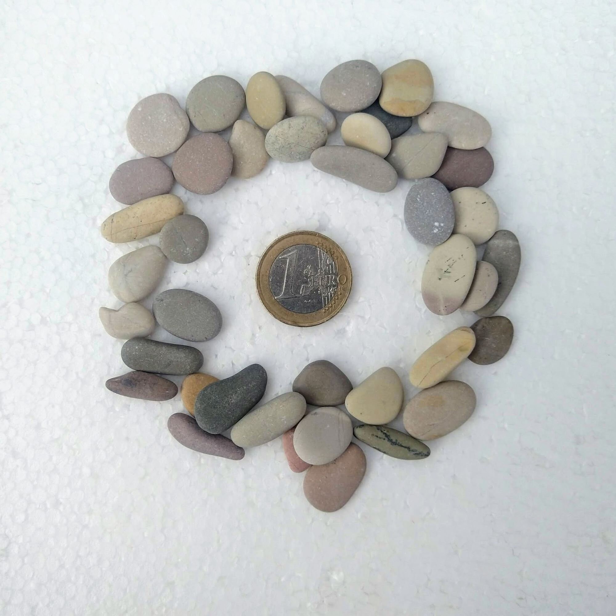 40 Flat Thin Pebbles for Pebble Art Pebble Art Set Flat Etsy
