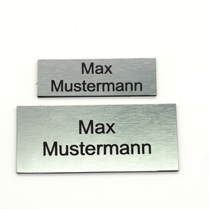 DAD/MSM Standard Namenschild für Briefkasten, transparent, zum einbauen I  Briefkasten, Türschild, namensschild Haustür, Namensschild Briefkasten