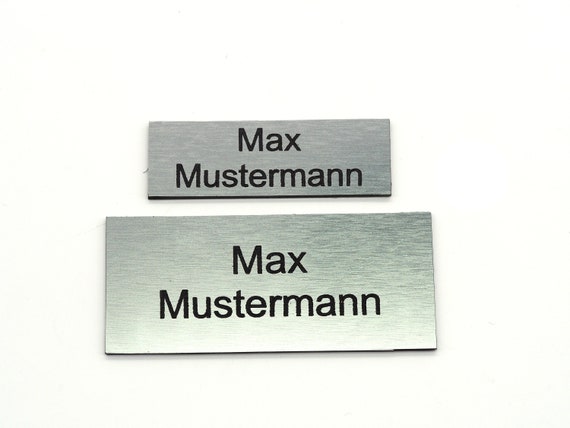 Briefkastenschild Klingelschild Türschild Namensschild Briefkasten Gravur Selbstklebend | wetterbeständig | Lasergravur | 60x20mm - 80x35mm