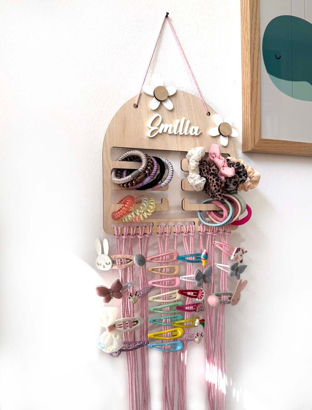 Bssowe Haargummi Aufbewahrung 3 Etagen - Lila Organizer Mit Griff