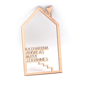 Holzhaus personalisiert | Haus mit Namen | Einzugsgeschenk | Türschild Familie | Geburtstagsgeschenk | Geschenk Hochzeit