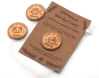 Decision Coin for Parents | Personalized Baby Gift | Fun Little Something for Expectant Mom & Dad | Wooden Coin