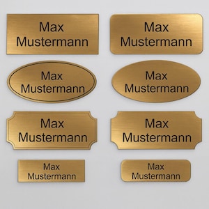 Op maat gegraveerd deurbord in goud en zwart | Brievenbusbord - naambord - brievenbus | Zelfklevend - Weerbestendig - Gravering