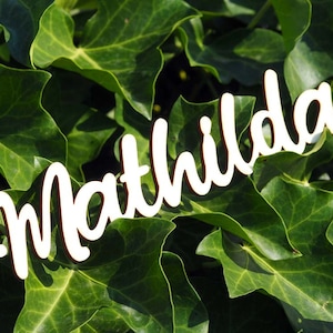Letras de madera personalizadas de bricolaje | Nombre individual para pared y puerta | Decoración de madera cortada con láser para habitaciones infantiles | Disponible en muchos tamaños.