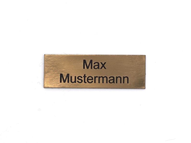 Door sign individually engraved in gold black Letterbox Sign Name Plate Letterbox Self-adhesive Weatherproof Engraving 6x2 cm