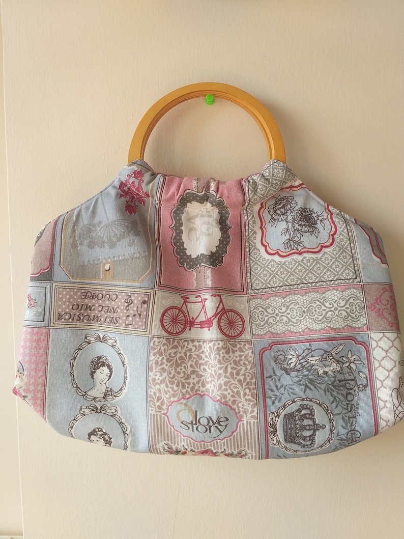 HAND COTTON BAG winter bag one of kind bag cotton bag artisan bag