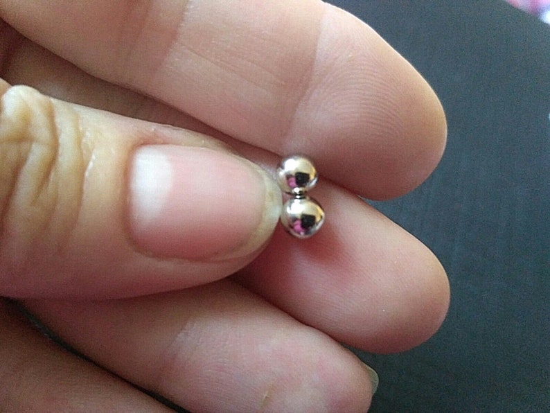 Magnetic Fake Nipple Piercing Silver Magnet Nipple Barbell | Etsy Can I Wear A Bra With Nipple Piercing