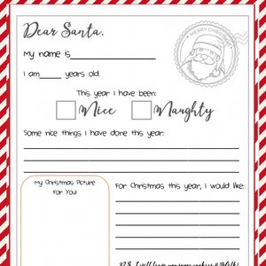Santa Letter - Print one for each child, or your spouse!