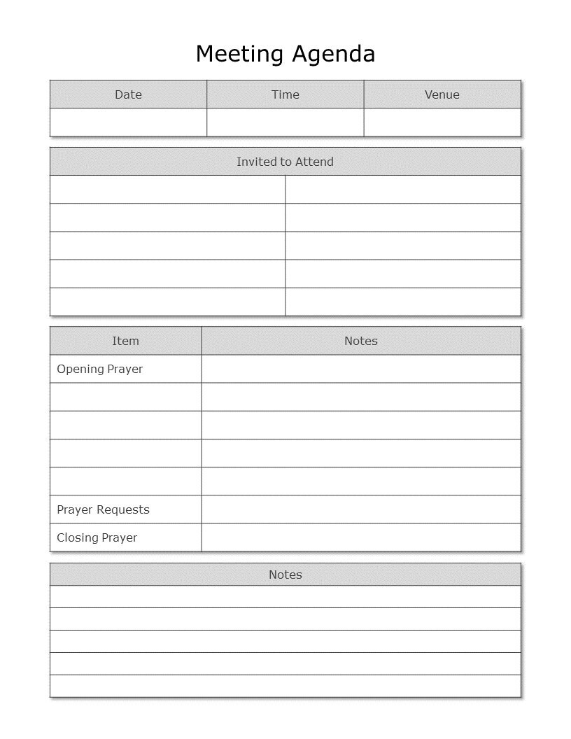 Christian Church Planner Operational Worship Team Templates Printables ...