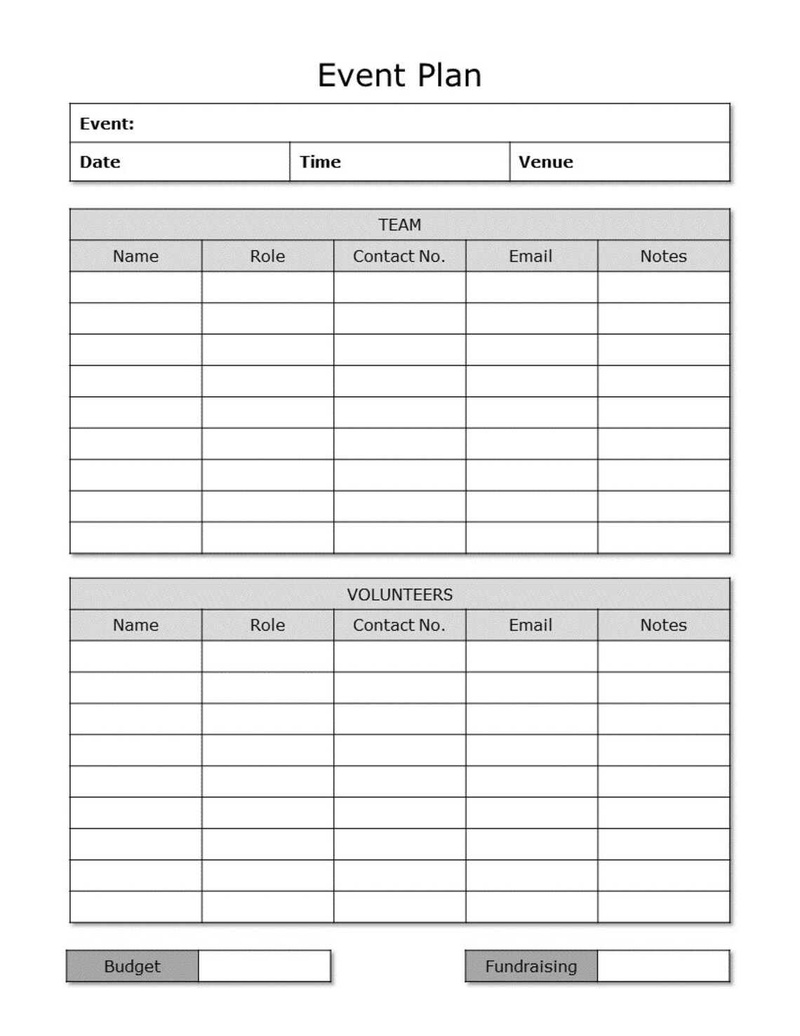 Christian Church Planner Operational Worship Team Templates Printables ...