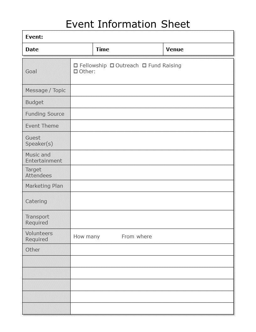 Christian Church Planner Operational Worship Team Templates Printables ...