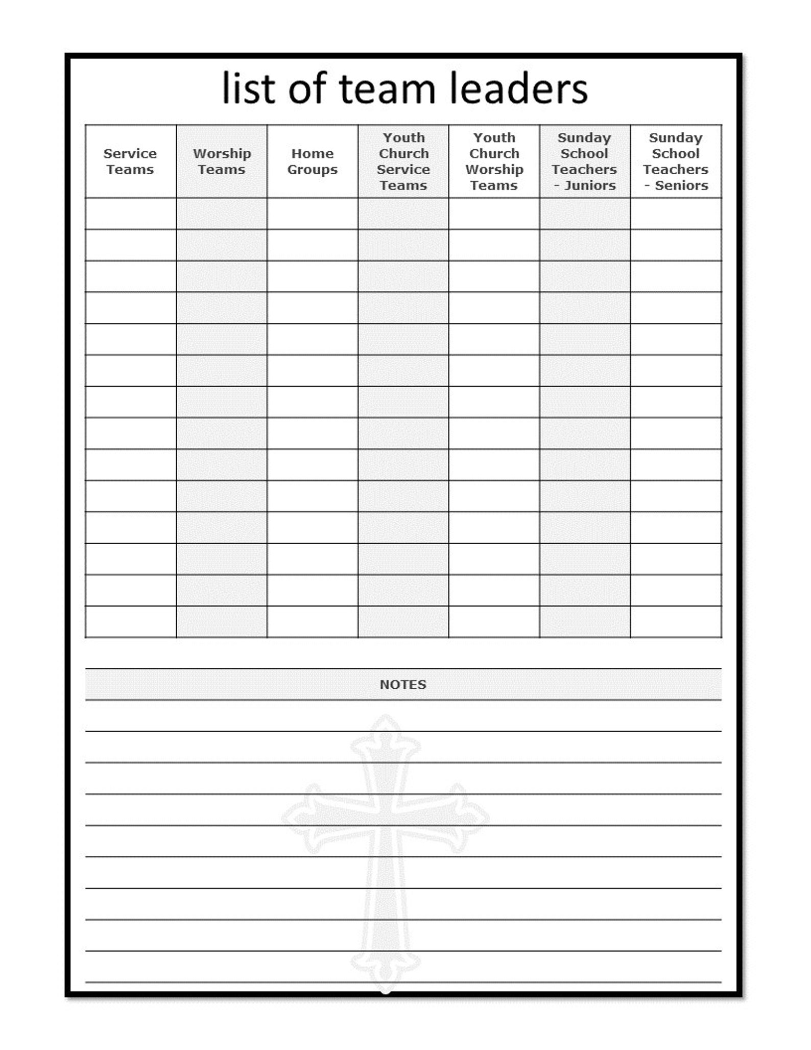 Christian Church Planner Operational Worship Team Templates Printables Christian Church Planner Operational Worship Team Templates Printables