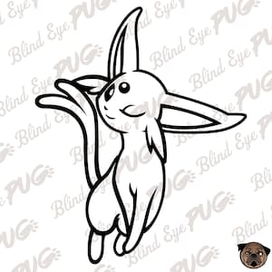 Espeon SVG Flat, Pokemon, Smash brother, Eevee, Pikachu, Ashe, catturali tutti, festa a tema Pokémon, decalcomania auto