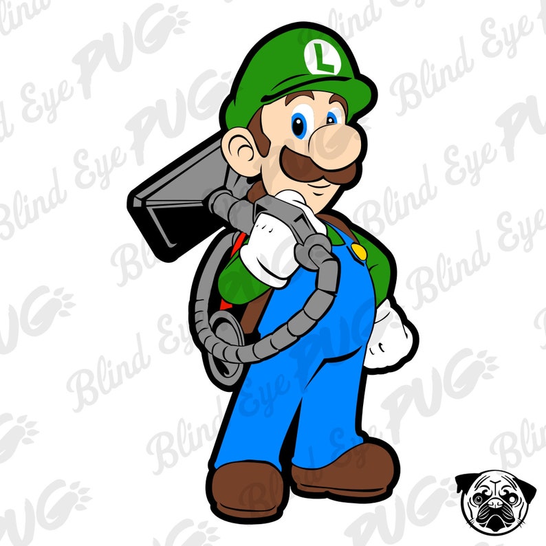 Download Luigi vacuum SVG Layer Mario brothers Mario kart Nintendo ...