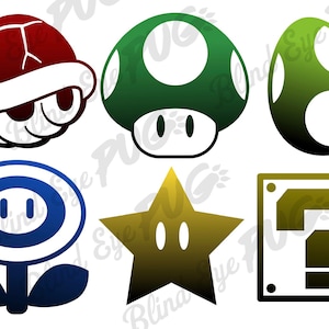 Mario Bros Icons SVG plat