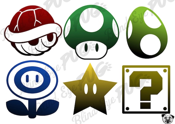 Download Mario Bros Icons Svg Flat Etsy