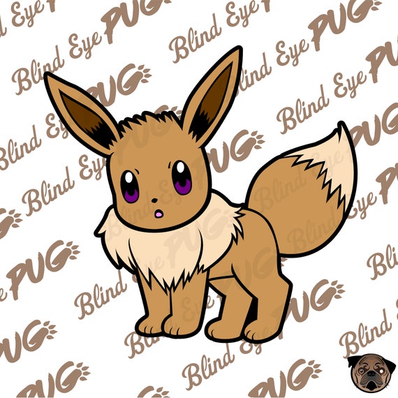 Eevee SVG Layer Pokemon Smash Brother Eevee (Instant Download) 