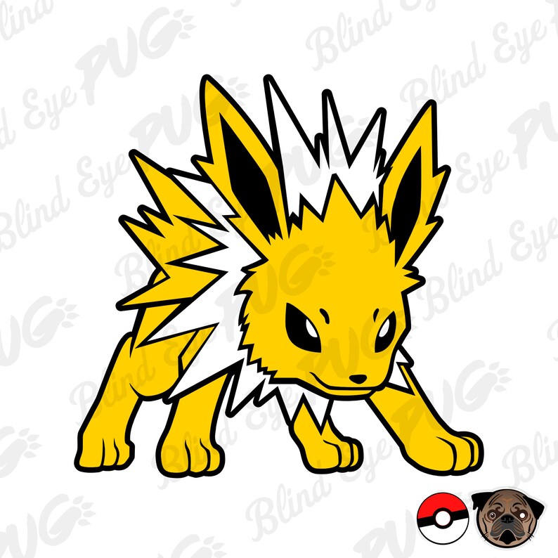 Download Jolteon SVG Layers Pokemon Smash brother Eevee Pikachu | Etsy