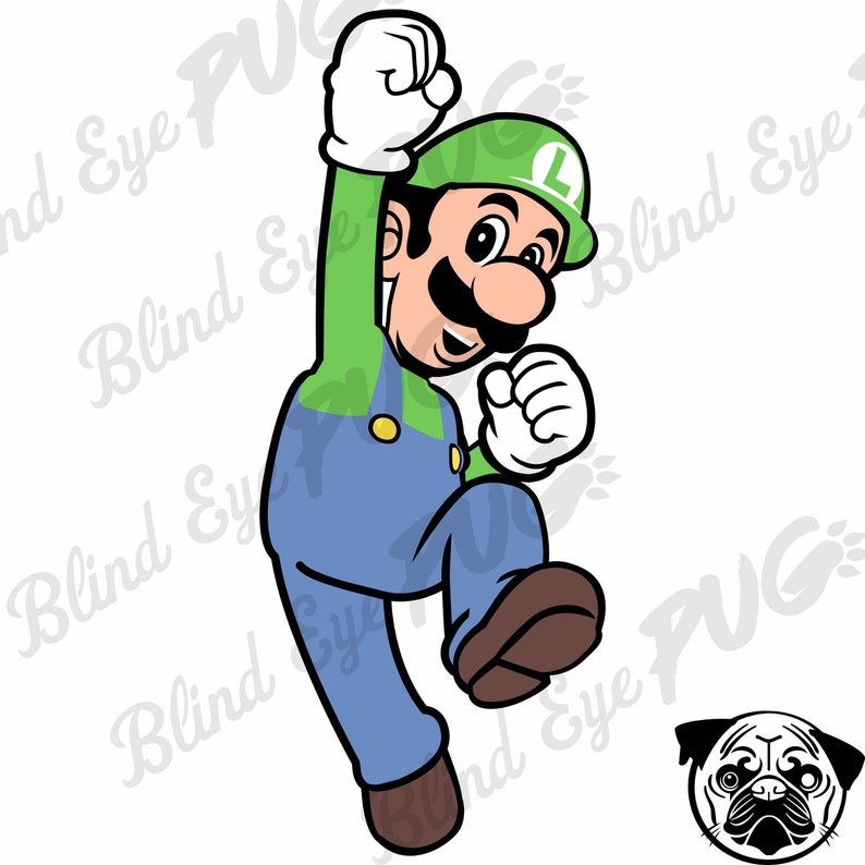 Download Luigi SVG Layer | Etsy