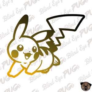 Pikachu SVG Flat, Pokemon, Smash brother, Eevee, Pikachu, Ashe,catch them all,Pokémon themed party, car decal