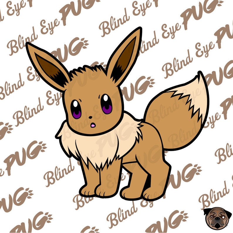 Download Eevee SVG Layer Pokemon Smash brother Eevee Pikachu | Etsy