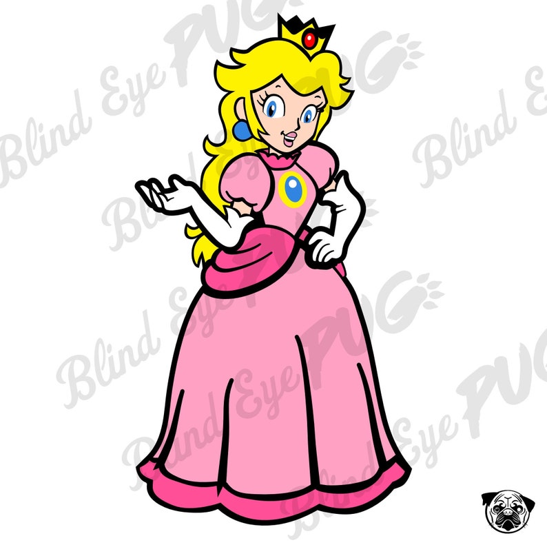 Download Princess Peach SVG Layer Mario brothers Mario kart | Etsy