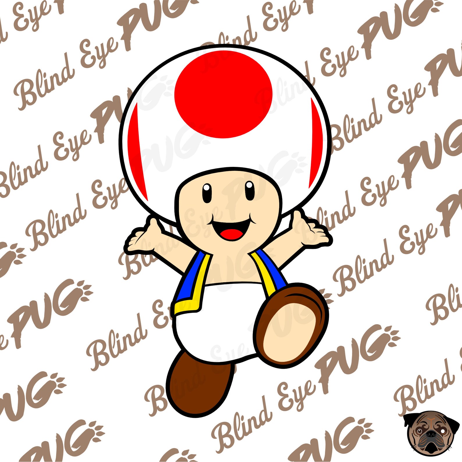 Toad SVG Layer Mario Brothers Mario Kart Nintendo Toads Etsy