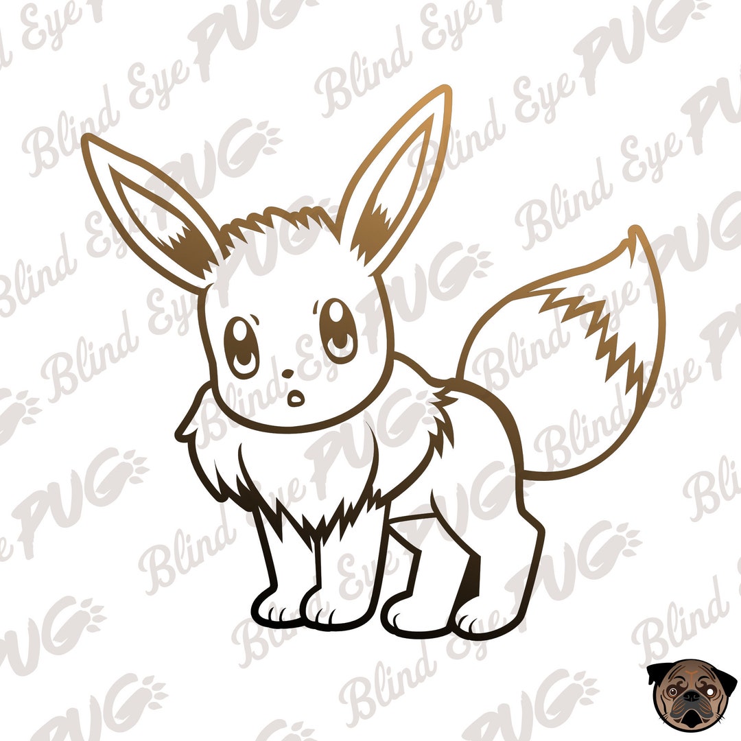 Eevee SVG Layer Pokemon Smash Brother Eevee Pikachu Ashecatch Them