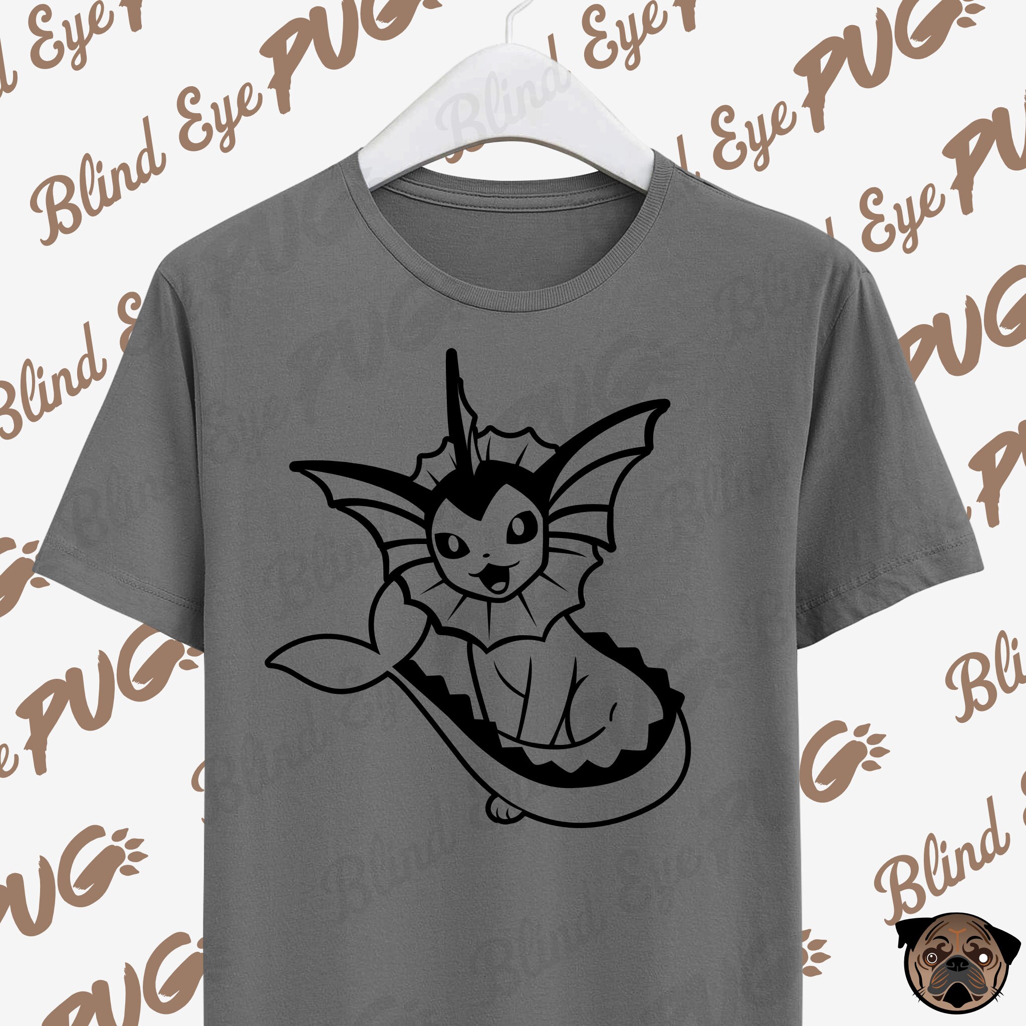 シャワーズ SVG フラット、ポケモン、スマッシュブラザーズ、イーブイ