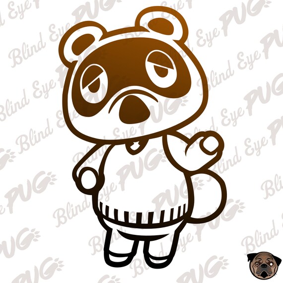 Download Tom Nook Flat Svg Nintendo Animal Crossing New Leaf City Etsy