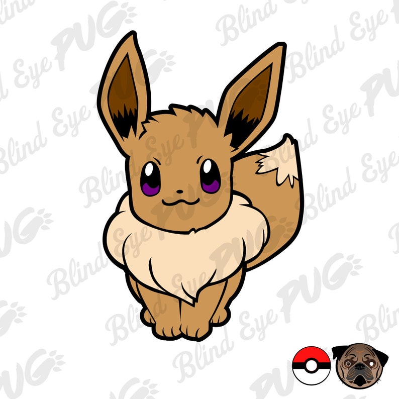 Download Eevee SVG Layer Pokemon Smash brother Eevee Pikachu | Etsy