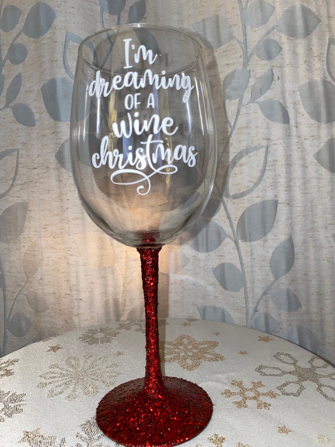 Im Dreaming of a Wine Christmas 19oz GLASS Wine Glass Etsy