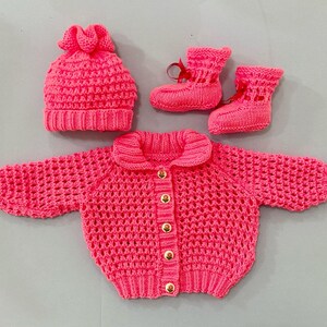 Easy Lace Baby Cardigan, Hat & Booties Knitting Pattern – Perfect for Beginners