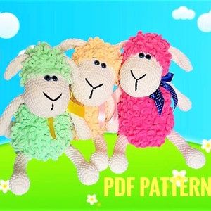 CROCHET SHEEP Pattern. Crochet Lamb pdf pattern. Amigurumi sheep pattern