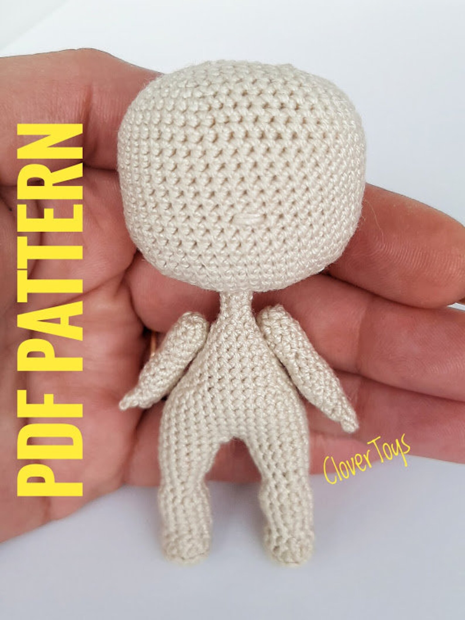 Crochet Doll Body Pattern. Amigurumi Doll Body Pdf Pattern. - Etsy