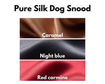Snood per cani in pura seta / Snood per cani estivo, Caramello, Protegge le orecchie lunghe del tuo cane dallo sporco e dai semi d'erba prevenendo l'otite e le infezioni alle orecchie