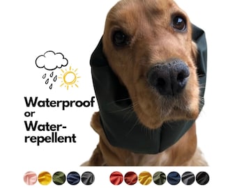 Tour de cou imperméable pour chien - Protège les longues oreilles de votre chien de la pluie, de la neige et de la saleté, prévenant les otites et autres otites