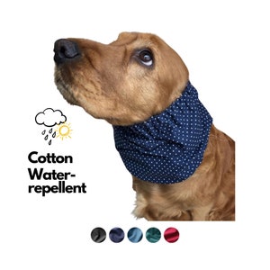 Waterproof dog snood | Cotton dog snood, Protects your dog long ears from rain, dirt and grass seeds preventing ear otitis