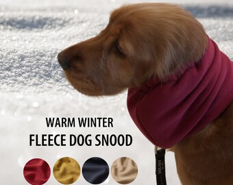 Tour de cou chaud en polaire pour chien | Protège les longues oreilles de votre chien du froid, de la neige et de la saleté, prévenant les otites et autres infections des oreilles, Cocker anglais