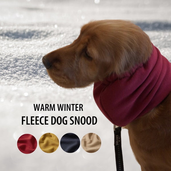 Warm fleece dog snood | Protects your dog long ears from cold, snow and dirt preventing otitis and other ears infections, Cocker spaniel