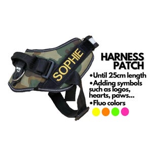 Toppa ricamata con nome del cane - Adatta per pettorine Julius K9 o simili