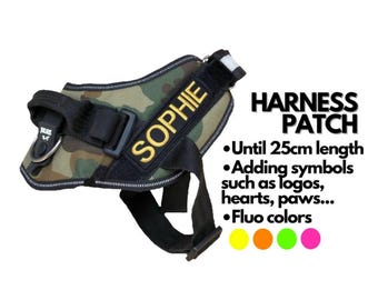 Toppa ricamata con nome del cane - Adatta per pettorine Julius K9 o simili