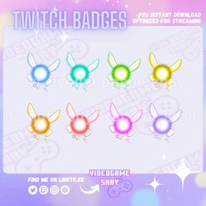 Zelda Navi Fairy Sub Badges for Twitch/YouTube/Discord (Digital Download