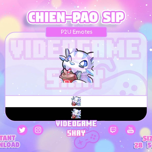 Chien-Pao Sip Pokemon Twitch Emote Pack Twitch/Discord | Gaming | Streaming | Discord Stickers | Stream Emotes