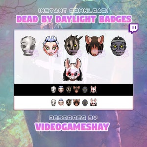 Dead By Daylight Sub Badges - (DBD) Killer Edition Horror Twitch Sub Badges